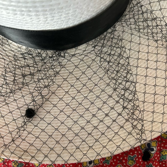 Vintage pink Easterhat veiled Mr. Charles black bow - Picture 3 of 6